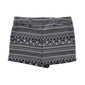NWT LOFT Industrial Navy 4 Inch Jacquard Shorts Size 0 Womens XS New